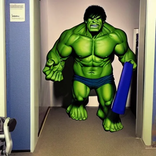 Image similar to the hulk in the backrooms