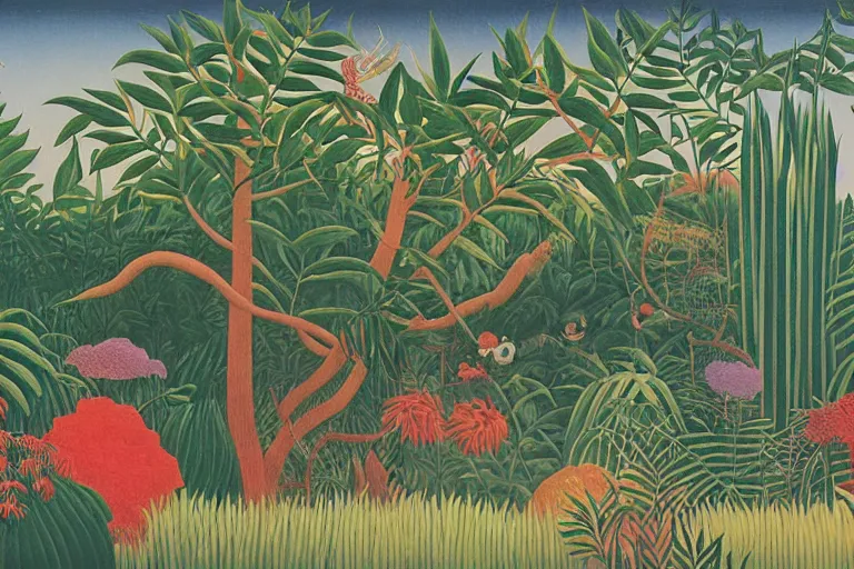 Image similar to Formosa, artwork by Henri Rousseau and Gary Panter