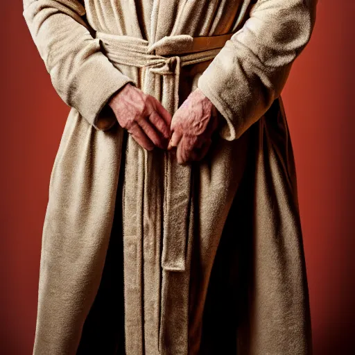 Prompt: richard iv the roman king, real human wearing cashmere dressing gown, soft studio lighting, sigma lens photo,