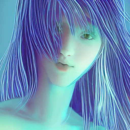 Prompt: a pretty young skinny woman who is very depressed and feeling hopeless sitting in the corner of her room waiting for The End. fractal lighting. machine shadowing. an amazing illustration by the greatest living illustrators of Japan. ultra detail. ultra shadowing. ultra graphics. ray tracing graphics. supreme colors. ultra image. perfect lighting. perfect pose. uplifting image. hopeful image. she has soft features, feminine features, cute face, long black hair, wearing a tye dye t-shirt and short black shorts. close up of her face. looking at camera askance. life-like illustration.