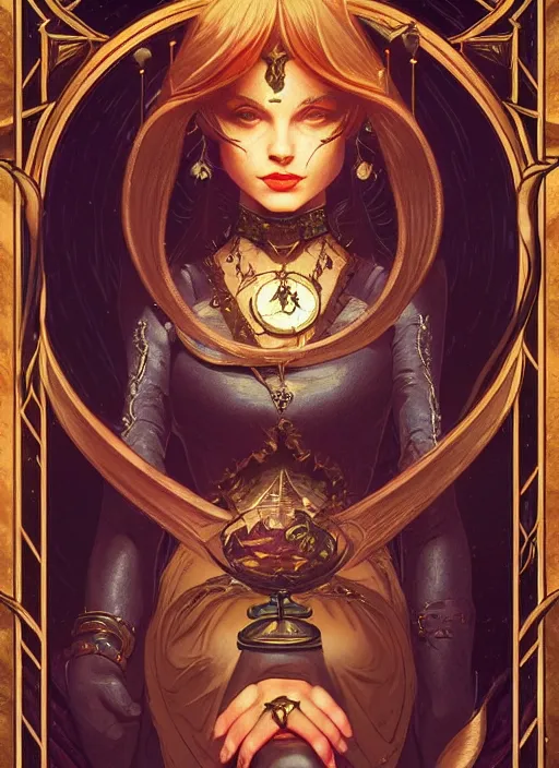 Prompt: photography of a cat tarot card, deep focus, d & d, fantasy, intricate, elegant, highly detailed, digital painting, artstation, concept art, matte, sharp focus, illustration, hearthstone, magic the gathering, art by artgerm and greg rutkowski and alphonse mucha