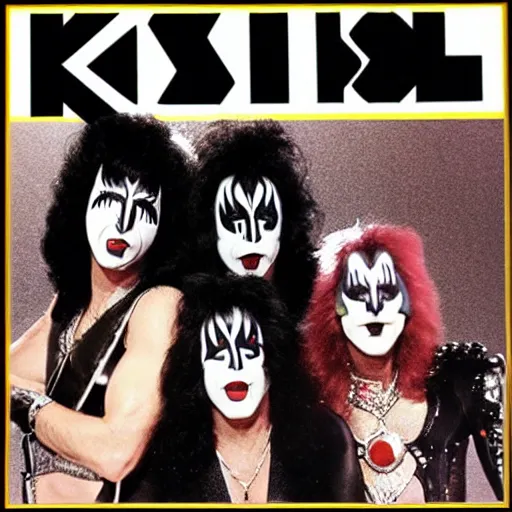 Prompt: kiss album cover