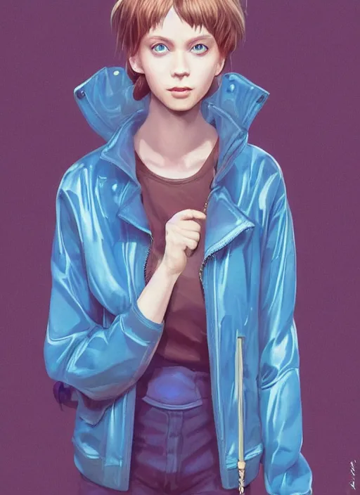 Prompt: blue eyes girl with transparent jacket :: by Martine Johanna and Simon Stålenhag and Chie Yoshii and wlop and Guillermo del toro :: ornate, dynamic, particulate, rich colors, elegant, centered, artstation, smooth, sharp focus, octane render, 3d