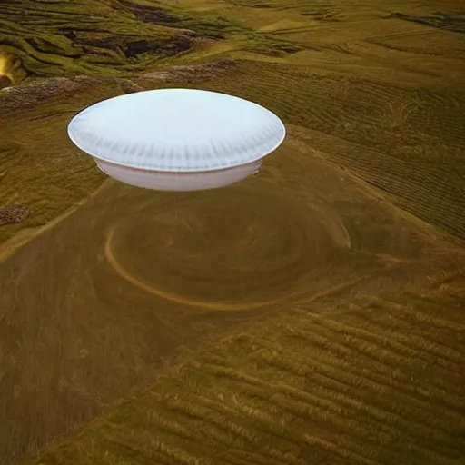 Prompt: huge mysterious ufo ignoring the laws of physics over a natural scene. entries in the 2 0 2 0 sony world photography awards.