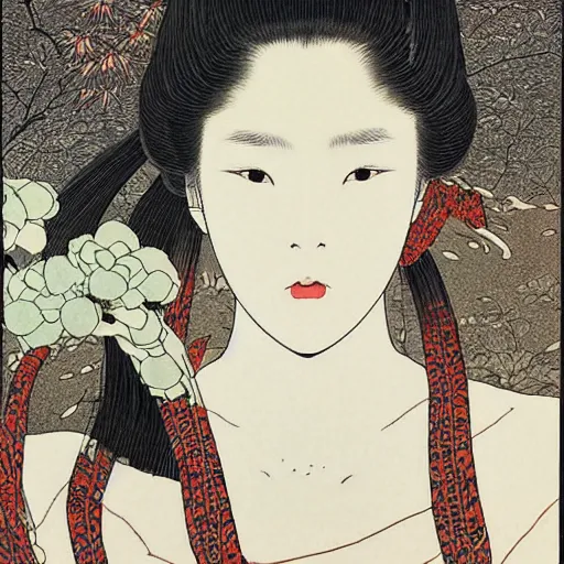 Prompt: photo of young woman by takato yamamoto