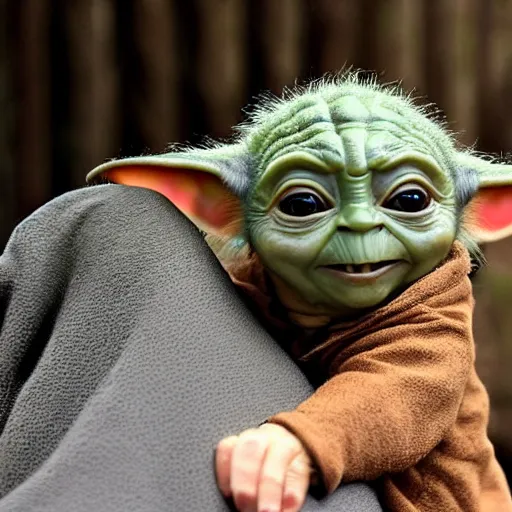 Prompt: australian bushranger baby yoda