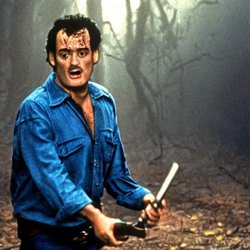 Image similar to bill murray in evil dead