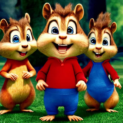 Prompt: Alvin and the Chipmunks is a horror film