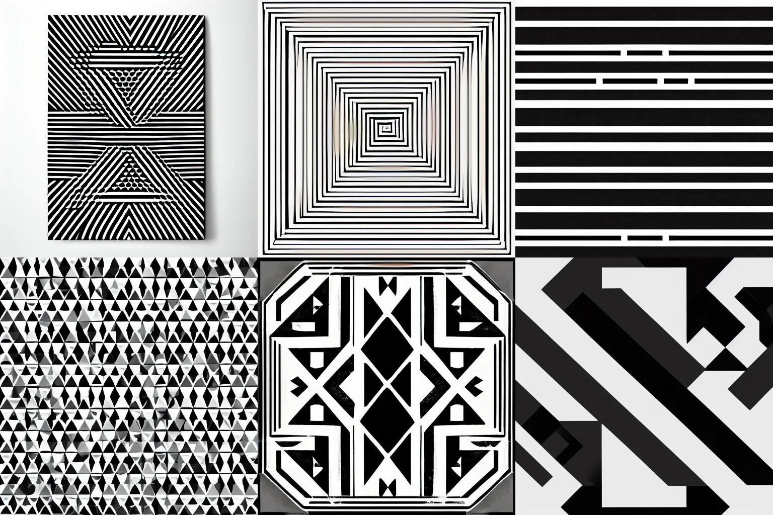 Prompt: black and white geometric album cover, minimalist