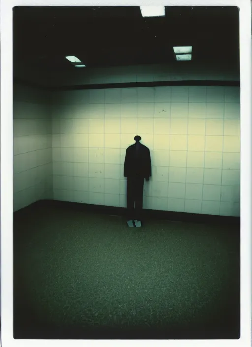 Image similar to polaroid photograph of the inside of an empty convenience store, liminal space, lonely, mannequins, black mold, cinematic, 3 5 mm, raw, unedited, 8 k, hd, the fifth element