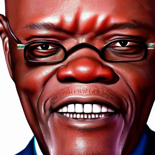 Image similar to samuel l jackson wearing a cute japanese maid dress, 4 k, hyper realistic, japan