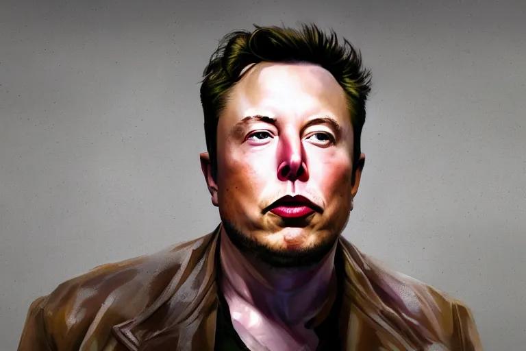 Image similar to hyperrealism aesthetic ridley scott and denis villeneuve style close - up photography of a detailed hyperrealism elon musk, siting on a detailed hyperrealism toilet and scrolling his smartphone in hyperrealism scene from detailed art house movie in style of alejandro jodorowsky and wes anderson