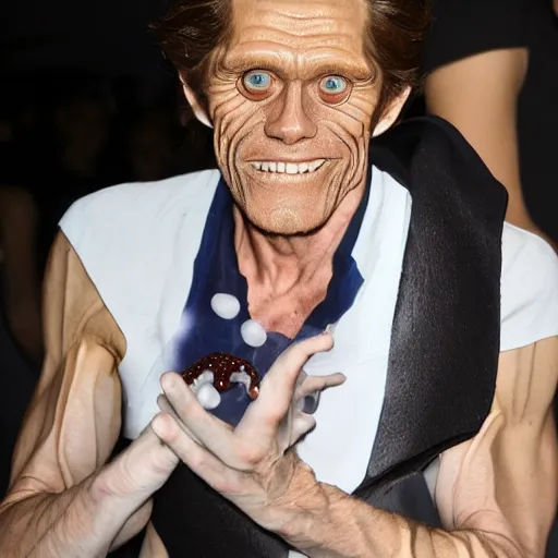 Prompt: willem dafoe mermaid octopus