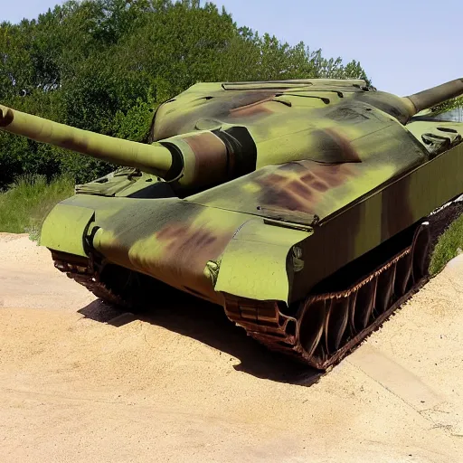 Prompt: a cross between a tank and a scorpion