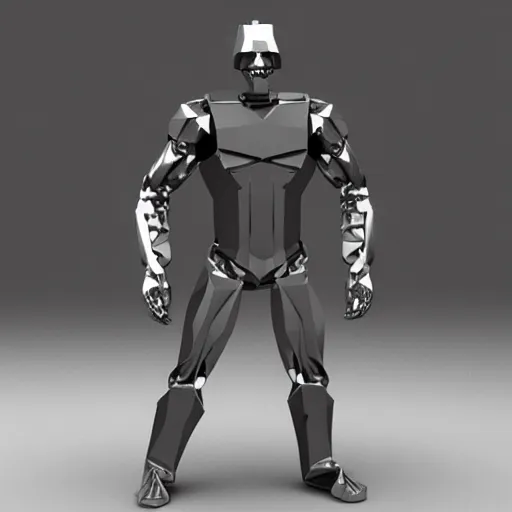 Prompt: low-poly terminator