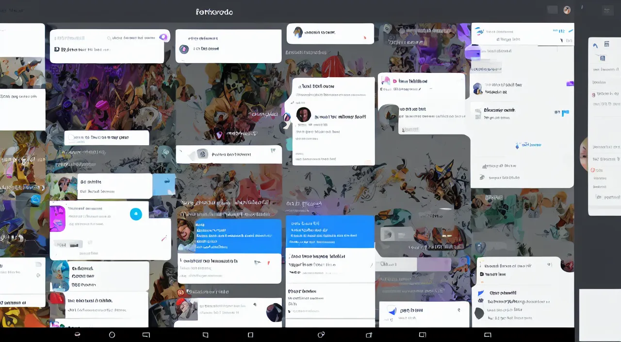 Prompt: a screenshot of a futuristic discord application