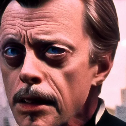 Image similar to film still of steve buscemi in Batman, 4k