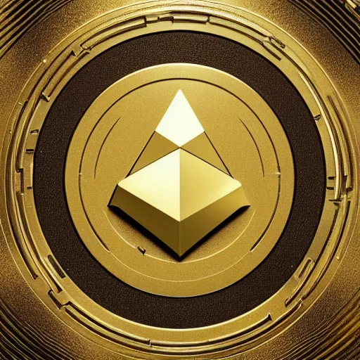 Prompt: isometric 3D of the ethereum symbol in gold and black by artgerm and greg rutkowski, alphonse mucha, cgsociety and beeple highly detailed, sharp focus, cinematic lighting, illustration, art, octane render, Unreal Engine Lumen, very coherent. cinematic, hyper realism, high detail, octane render, 8k
