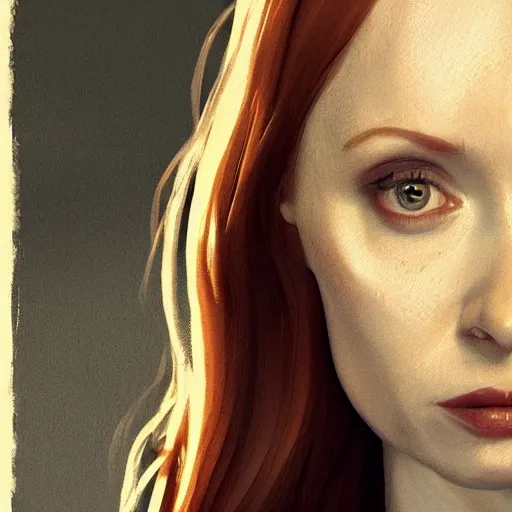 Prompt: close up of karen gillian, realistic shaded, fine details, realistic shaded lighting poster by greg rutkowski