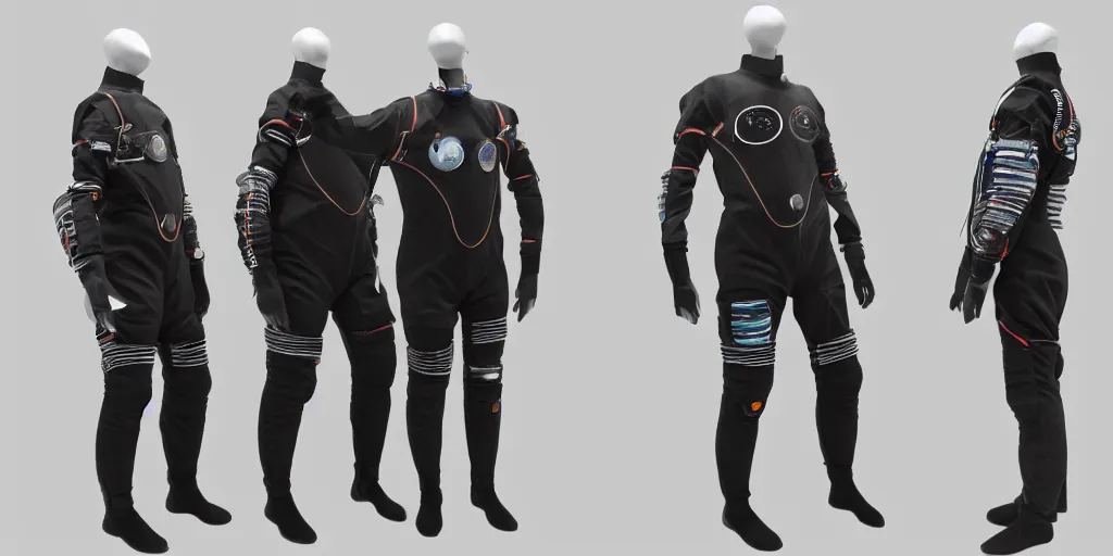 Image similar to photo of high-tech space suit design exoskelet