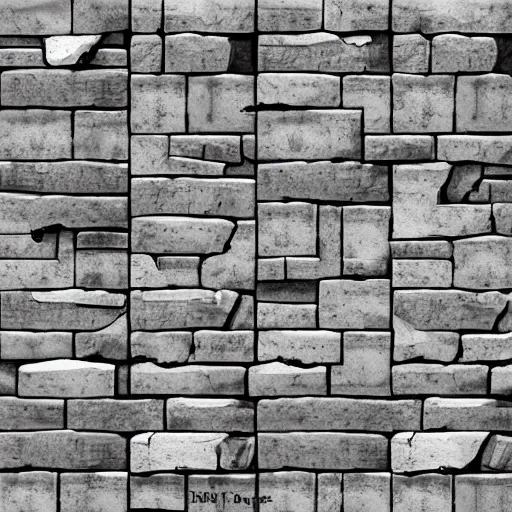 Image similar to digital hand painted dungeon gray brick tile textures, digital art, fantasy, behance, pinterest, deviantart, artstation, design, rpg, detailed, digital art, incredible, digital painting