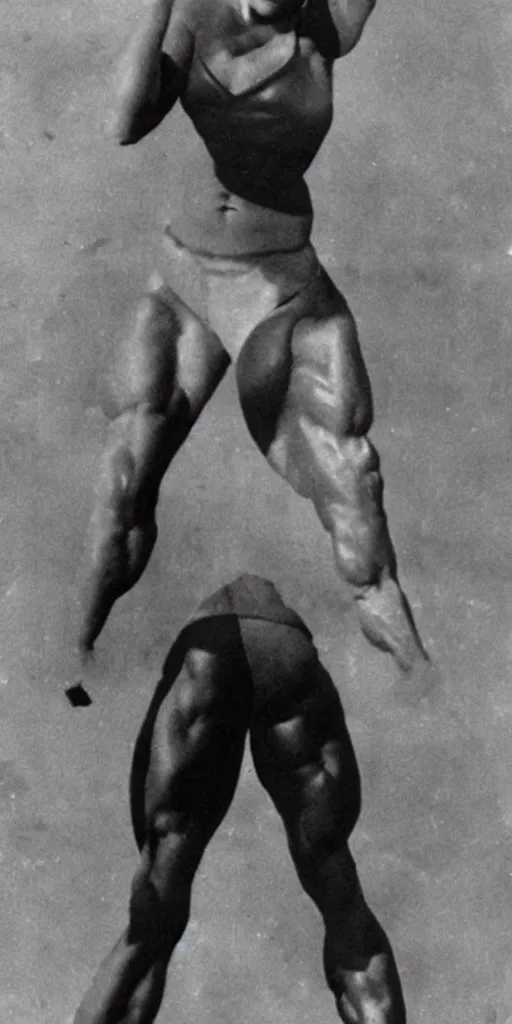 Image similar to gigachad as woman, full body photo, bodybuilder Ernest Khalimov