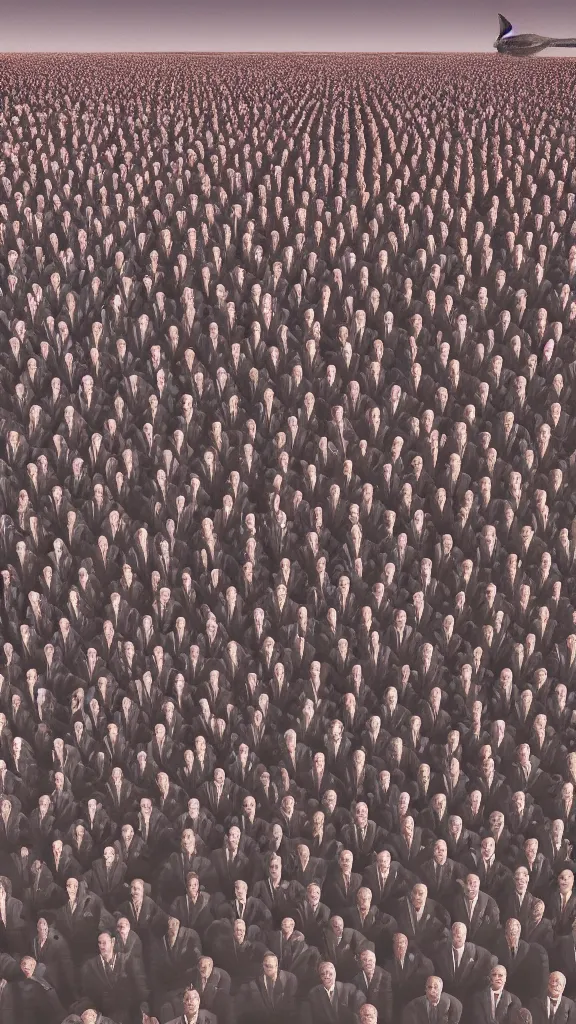 Prompt: a war between an army of 1000s of Obama clones and One Epic Walrus by Beeple, 4K