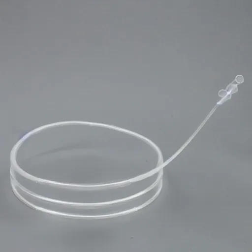 Prompt: instrument made from a urinary catheter collection system and clear tubing!