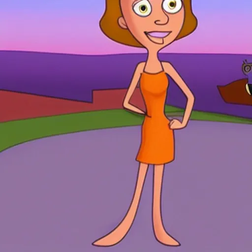 Prompt: scarlett johansson in phineas and ferb ( 2 0 0 7 )
