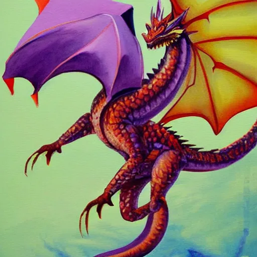 Prompt: small dragon, bruno bruni style painting