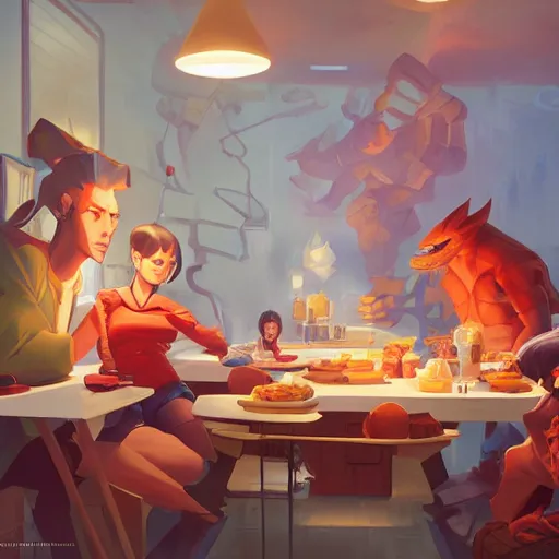 Image similar to hero world breakfast at tiffany's, behance hd by jesper ejsing, by rhads, makoto shinkai and lois van baarle, ilya kuvshinov, rossdraws global illumination