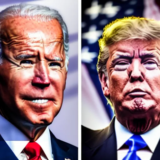 Image similar to Joe Biden versus Donald Trump in an MMA fight