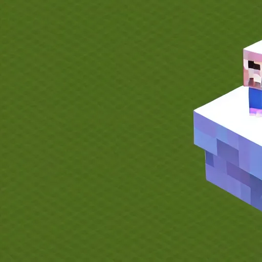 Image similar to Low poly isometric render of Minecraft Steve