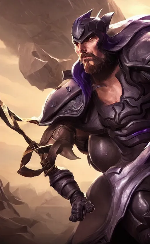 Image similar to Christian Bale as a character in the game League of Legends, with a background based on the game League of Legends, detailed face, old 3d graphics