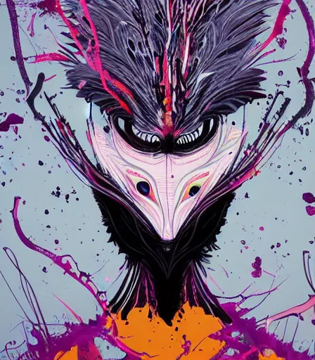 Prompt: TIm Burtons style Black Swan by Alex Pardee and Nekro and Petros Afshar, and James McDermott,unstirred paint, vivid color, cgsociety 4K