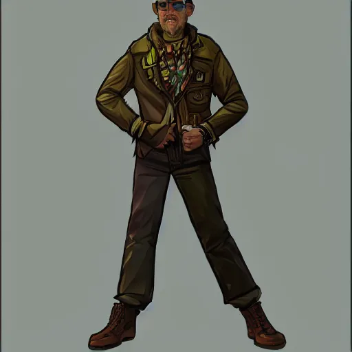 Image similar to vaush ian kochinski in the style of disco elysium