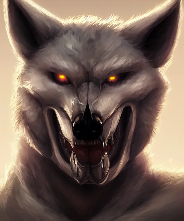 Image similar to male anthropomorphic skull wolf furry cute - fine - face, pretty face, key visual, realistic shaded perfect face, fine details by stanley artgerm lau, wlop, rossdraws, james jean, andrei riabovitchev, marc simonetti, and sakimichan, trending on artstation