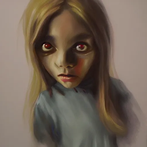 Prompt: little nightmare, concept art, oil paint