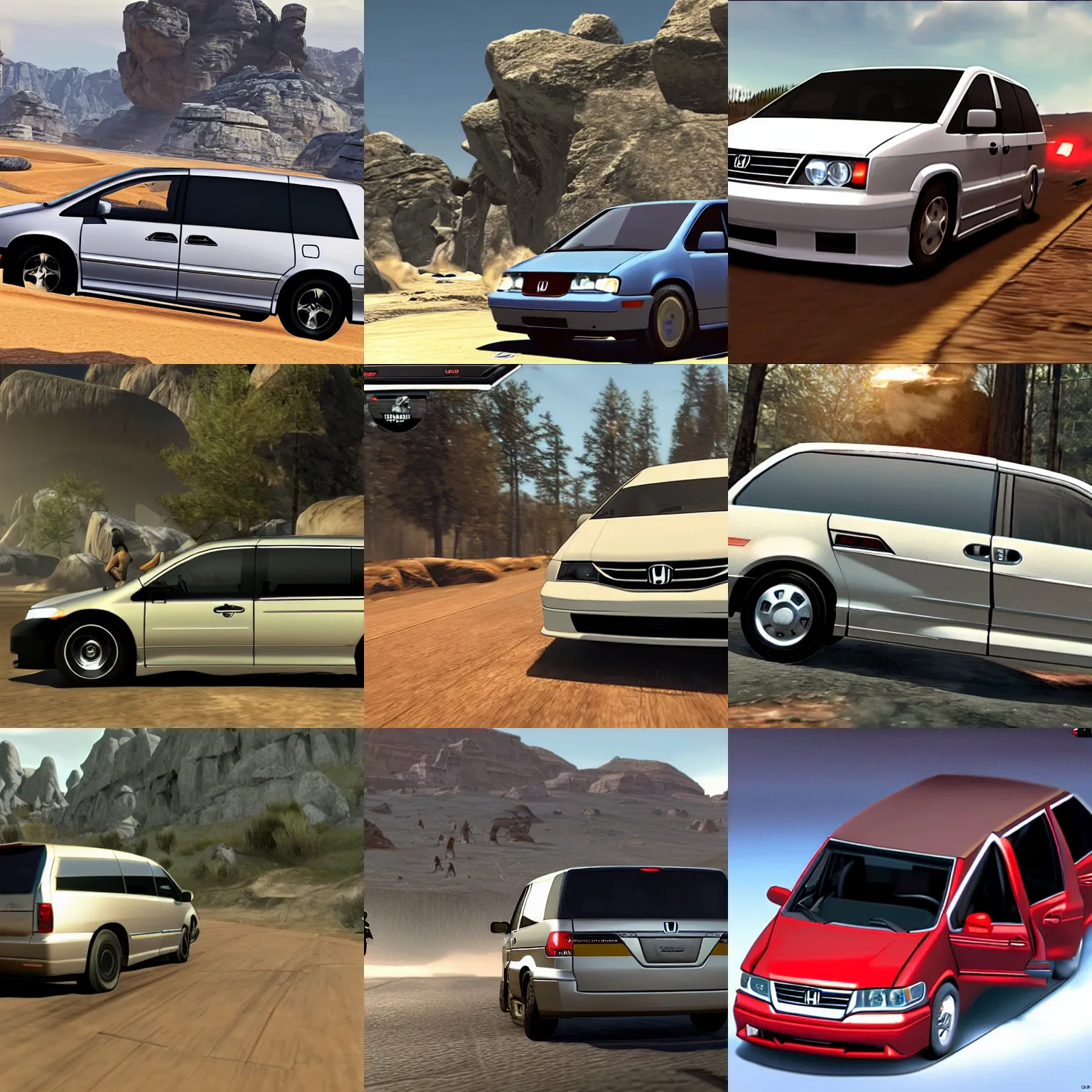 Prompt: Honda Odyssey 2006 in Starwars Battlefront