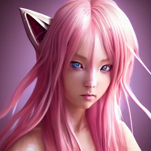 Prompt: hyperrealistic painting of a anime cat girl, stunning 3d render inspired art by P. Craig Russell and Barry Windsor-Smith + perfect facial symmetry + dim volumetric lighting, long flowing pink hair, pale skin, ornate crimson gothic armor, full body, confident heroic pose, 8k octane beautifully detailed render, post-processing, extremely hyperdetailed, intricate, epic composition, grim yet sparkling atmosphere, cinematic lighting + masterpiece, trending on artstation, very very detailed, masterpiece, stunning