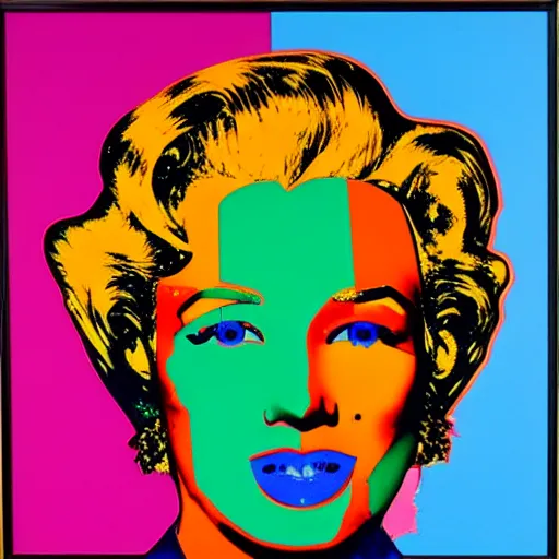 an Andy warhol painting of artificial intelligence | Stable Diffusion