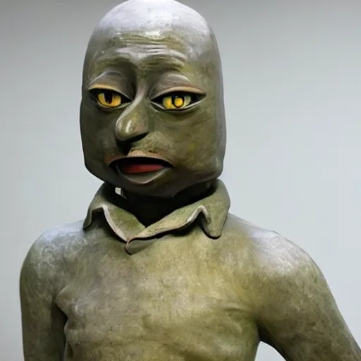 Image similar to photo of a weird creepy statue by Izumi Kato