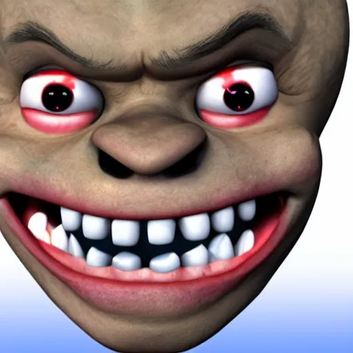 realistic, hyperdetailed photo of the troll face meme