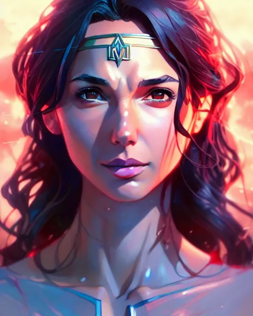 Image similar to gal gadot as a mage, fantasy, slight smile, portrait shinkai makoto studio ghibli studio key hideaki anno sakimichan stanley artgerm lau rossdraws james jean marc simonetti elegant highly detailed digital painting artstation pixiv