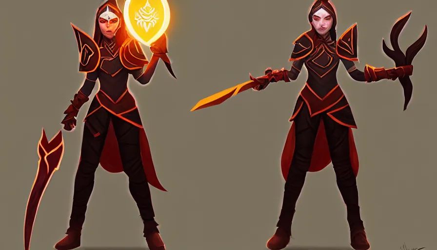 Prompt: anya taylor - joy as dota 2 game character, symmetrical, dota 2 concept art, character design by moby francke and drew wolf, accurate lines, sense of awe