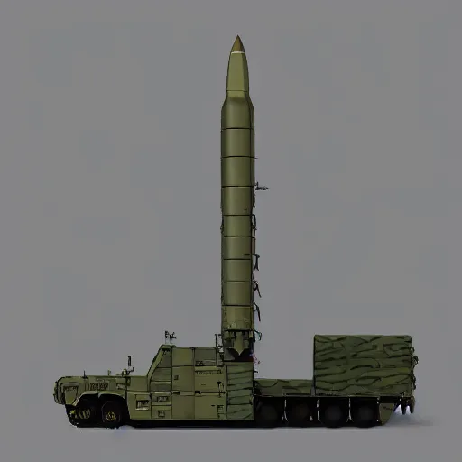 Image similar to m 1 4 2 high mobility artillery rocket system ( himars ), himars artstation, symmetry