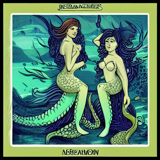 Image similar to arresting mermaids, album cover