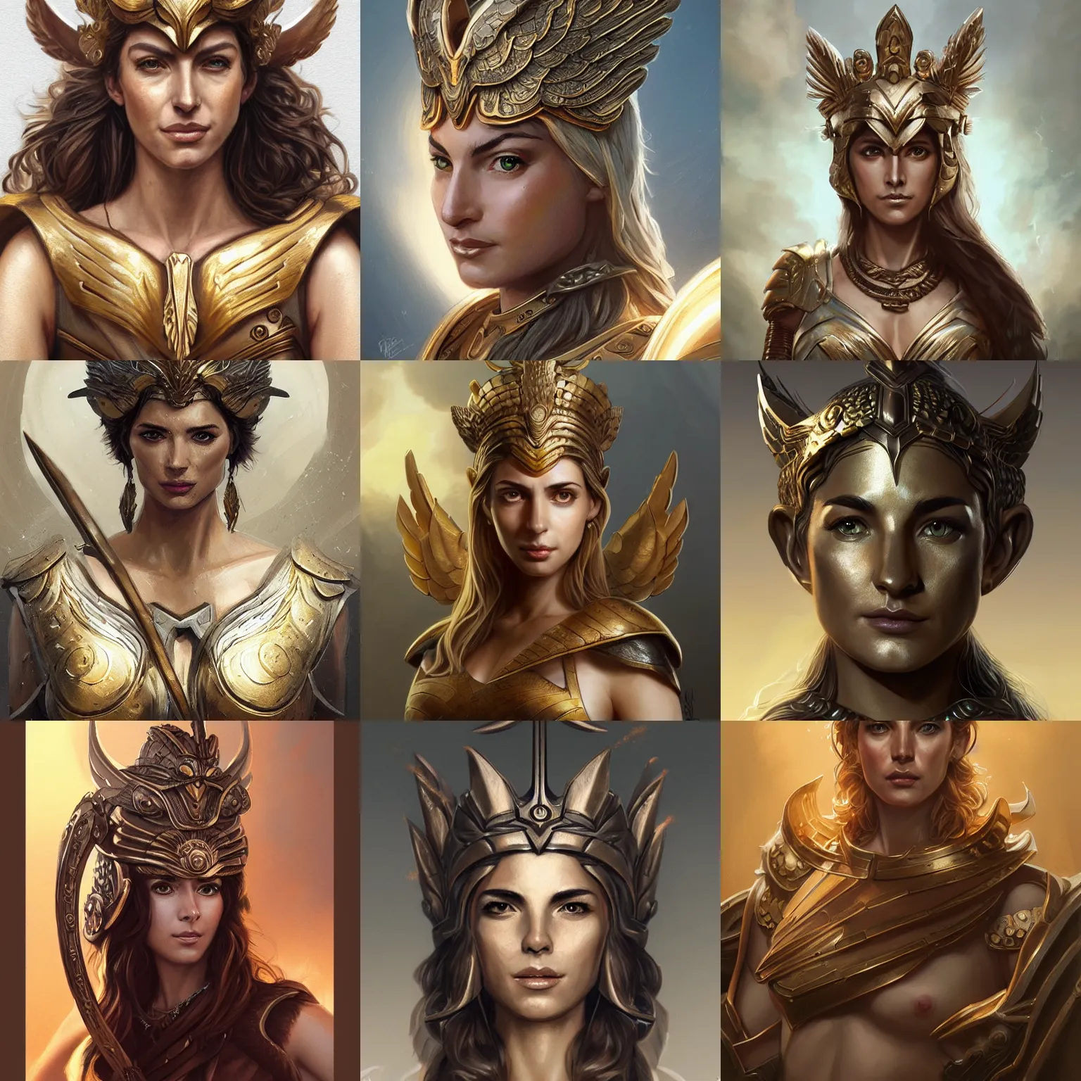 Image similar to athena, greek goddess, claudia black, art by artgerm and greg rutkowski and magali villeneuve, bronze greek armor, owl crown, d & d, fantasy, portrait, highly detailed, headshot, digital painting, trending on artstation, concept art, sharp focus, illustration