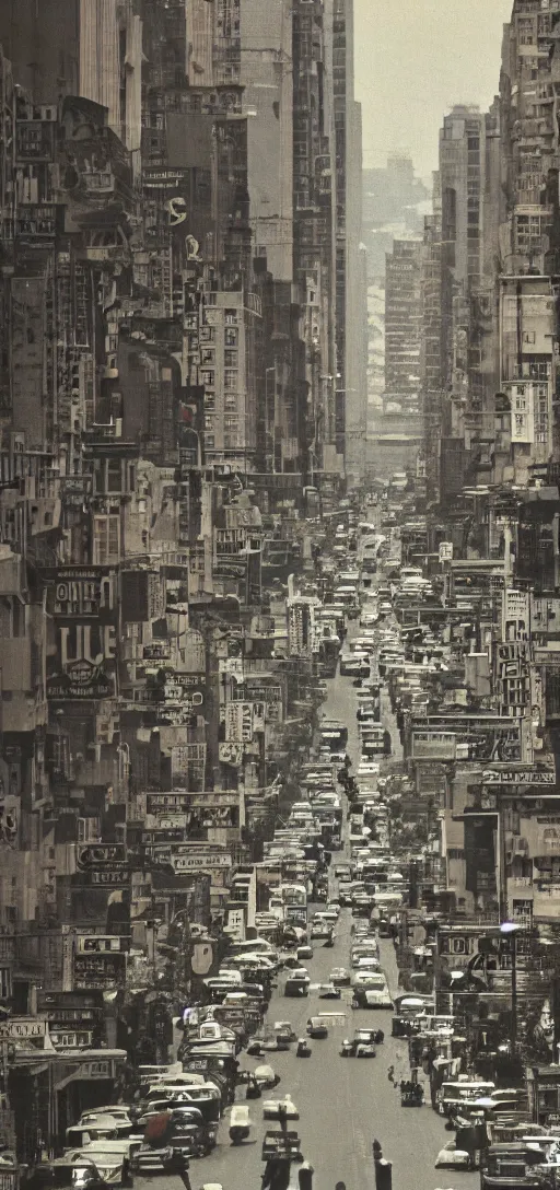 Prompt: 1 9 6 0 s bustling city street, wallpaper