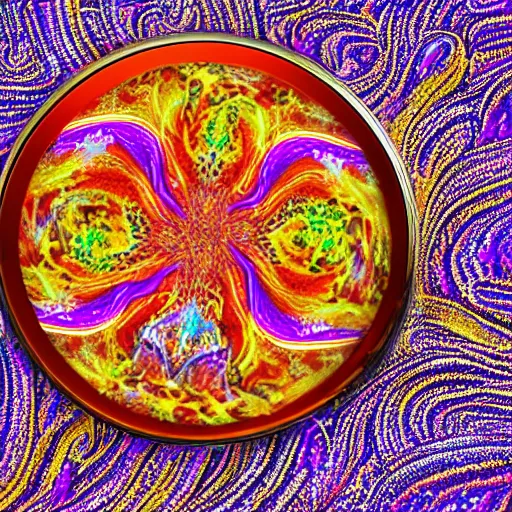 Image similar to psychedelic remorseful zoom in on take - out